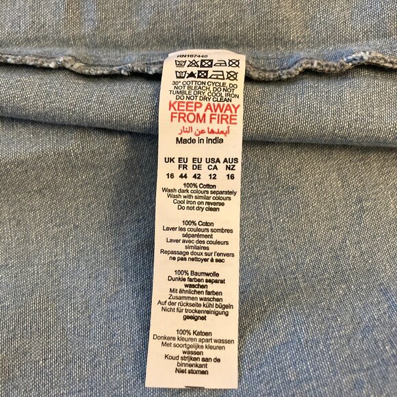 NWT, SZ 12, Mid Wash Blue Denim, Shorty Romper by Nasty Gal - Picture 3 of 3